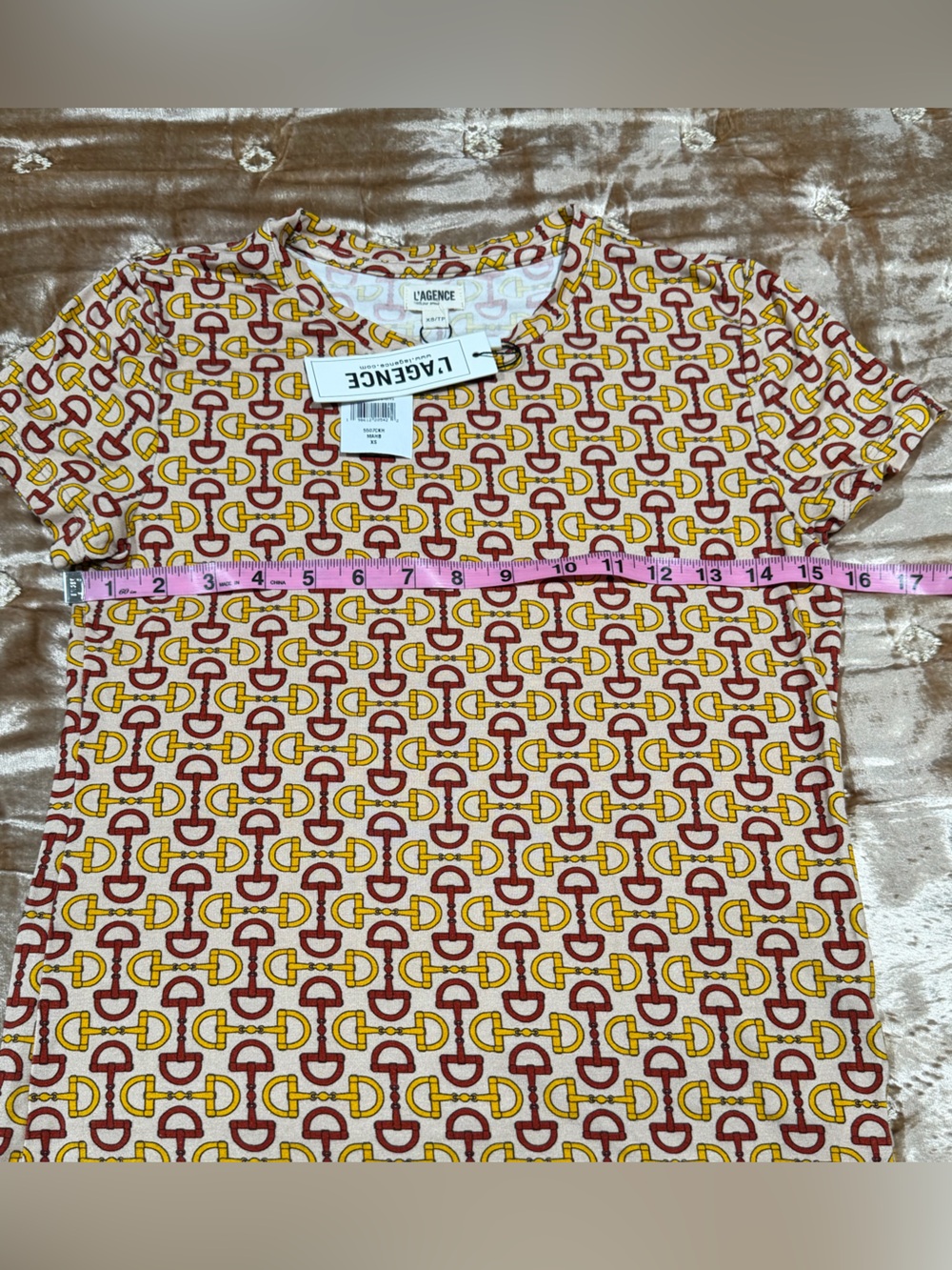 L'AGENCE Ressi Horse Bit Print Tee - Picture 6 of 7